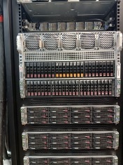 Computing equipment installed in a laboratory server rack